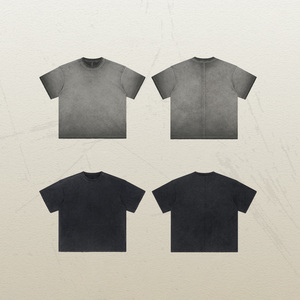 2026 Latest Trendy New Arrival Oversized <b>Heavyweight</b> 100% Cotton 250gsm <b>Men</b> Distressed Tshirt Vintage Acid Wash <b>t</b> <b>Shirt</b> - Product Image 5