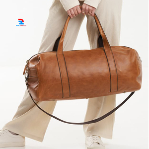 Sac de sport unisexe en cuir véritable de grande capacité vintage pliable sport voyage week-end luxe imperméable durable et élégant - Product Image 1