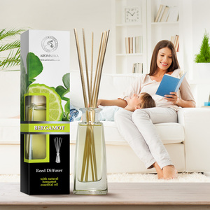 Aromatika Bergamot Reed Diffuser 100ml Glass Bottle with Natural <b>Essential</b> <b>Oil</b> Long Lasting Aroma Fragrance <b>Set</b> - Product Image 5