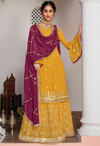 Collection Designer 2025 – Salwar Kameez en Soie pour Mariage et Soirée avec Broderie Fantaisie en Dentelle et Dupatta – Design Indien - Product Image 3