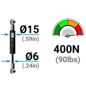 Haute ISO certifié 195mm Push-Type acier ressort à gaz ascenseur Support 60mm course Compression Auto mural graphique support industriel - Product Image 2