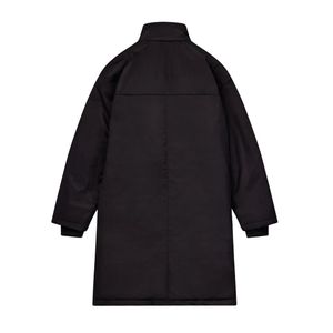 Veste Parka pour hommes Manteau à capuche noir Longline avec isolation rembourrée Fermeture éclair sur le devant et look Streetwear - Product Image 5