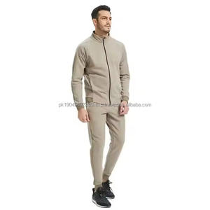 Ensemble de survêtement de jogging pour homme de haute qualité avec fermeture éclair et capuche, motif uni, pour entraînement sportif adulte, idéal pour l'hiver – Vente en gros à prix abordable - Product Image 4