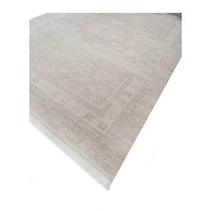 Tapis noué à la main en laine Thyme Ivory, rectangulaire 9x12, motif médaillon abstrait patchwork, style Tabriz pour salon domestique AKWL-1556 - Product Image 2