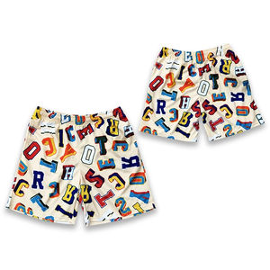 Pantalones Cortos Deportivos de Malla Casuales Unisex Sublimados al por Mayor, Verano 2026, hasta la Talla 6XL, Cordones con Patrón Sólido, Cintura Media - Product Image 1