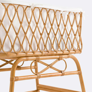 เปลหวายทำด้วยมือสำหรับเด็กทารกที่นอนหวายธรรมชาติสำหรับทารกแรกเกิดสไตล์โบโฮพร้อมที่นอนนุ่มน้ำหนักเบาและเป็นมิตรต่อสิ่งแวดล้อม - Product Image 4