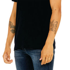 T-shirt en jersey à col en V unisexe-Noir vintage, 100% coton Airlume, 4.2 oz - Product Image 5