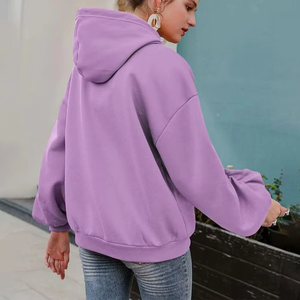 เสื้อสตรีโอเวอร์ไซส์ แขนทรงปีกค้างคาว ผ้าฝรั่งเศสเทอร์รี่เนื้อหนา 100% ผ้าฝ้าย ถักแบบฤดูหนาว เป็นมิตรกับสิ่งแวดล้อม สไตล์สตรีทแวร์ - Product Image 5