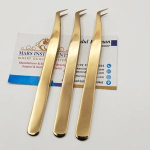 แหนบต่อขนตาปลอม65องศาสีทองแหนบต่อขนตา - Product Image 5