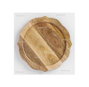 Assiette de présentation en bois de qualité supérieure, dernier design, forme ronde, pour mariages et événements. - Product Image 1