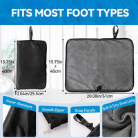 Sac étanche portable noir 2-en-1 pour maillot de bain, serviette, vêtements de sport, articles de yoga et articles pour bébé