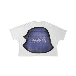 เสื้อยืดพิมพ์ลายกราฟิกแขนสั้นคอกลมสำหรับผู้ชายเสื้อยืดเฟรนช์เทอร์รี่ตัดขอบขอบผ้าดิบ - Product Image 3