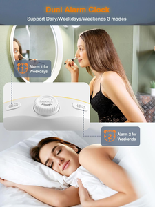 <span class=keywords><strong>Réveil</strong></span> numérique intelligent à double alarme avec simulation <span class=keywords><strong>de</strong></span> lever <span class=keywords><strong>de</strong></span> soleil, <span class=keywords><strong>lampe</strong></span> <span class=keywords><strong>de</strong></span> <span class=keywords><strong>chevet</strong></span> moderne pour enfants et fonction <span class=keywords><strong>radio</strong></span>, horloge <span class=keywords><strong>de</strong></span> bureau - Product Image 5