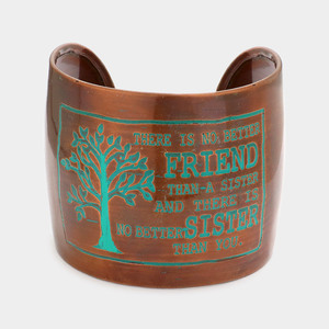 No hay mejor amigo. Brazalete de metal hecho a mano de árbol de la vida por MUGHALCRAFTS - Product Image 1