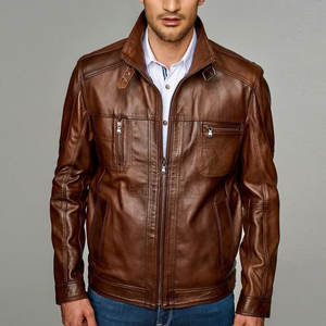 Chaqueta de Cuero Elegante para Invierno con Aspecto Pulido y Interior Suave para Comodidad en Clima Frío - Product Image 4