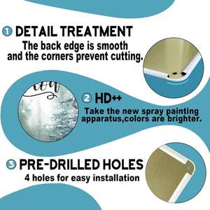 แผ่นโลหะตกแต่งผนังแบบชนบทสำหรับตกแต่งบ้านหรือเป็นของขวัญเทศกาลคริสต์มาสบ้านฟาร์มเทศกาลวันหยุดฤดูหนาว - Product Image 3