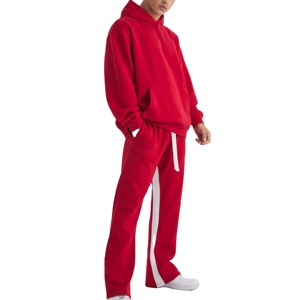 Conjunto Deportivo con Capucha para Hombre, 100% Algodón, Transpirable, de Alta Calidad, para Invierno, Diseño Sólido, Ropa Deportiva Informal - Product Image 2