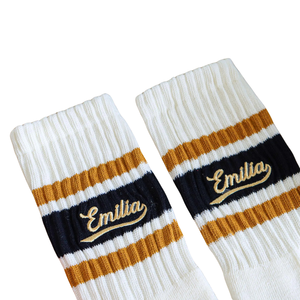 High Quality Cotton Logo Text Embroidered <strong>Bottom</strong> <strong>Socks</strong> <strong>Custom</strong> Logo Breathable Quick Dry Soft Daily Use Men Women Wholesale - Product Image 3