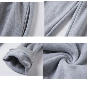 Trajes Deportivos con Capucha para Hombre, Invierno, para Gimnasio, Color Sólido, Logotipo Personalizado, Servicio OEM, 100% Algodón, Ligeros y Transpirables, Venta al Por Mayor - Product Image 4