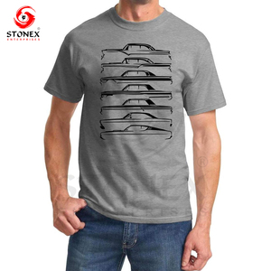 T-shirts pour hommes en coton 100% 300g, coupe ample, col rond, avec logo personnalisé imprimé, prix personnalisé en usine, tailles grandes - Product Image 3