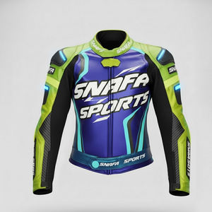 Blousons de moto Nouvelle mode Coupe ajustée Véritable blouson en cuir de moto pour homme Blouson de moto en cuir de haute qualité pour motard - Product Image 1