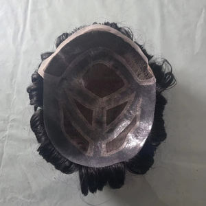 Taz Hair MGM Model Perruque Toupet pour Homme en Cheveux Humains Remy Indiens, Lace Front, Ondulation Water Wave, Souple, Systèmes de Prothèses Capillaires - Product Image 3