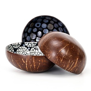 Cuencos lacados de excelente calidad de artesanos vietnamitas, cuencos de cáscara de coco lacados, cuenco de coco lacado hecho a mano - Product Image 3