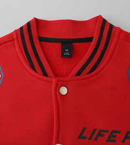 Lettre personnalisée rayé patché imprimé surdimensionné Baseball hommes vestes décontracté hiver rue régulière goutte épaule Bomber conception - Product Image 3