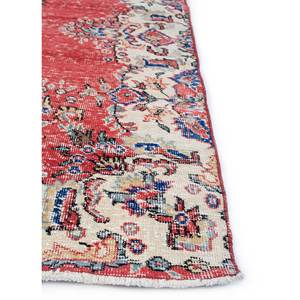 พรมขนสัตว์ทอมือลายเมดัลเลียนสีแดงและสีส้มขนาดใหญ่สไตล์วินเทจสำหรับห้องนั่งเล่น ห้องโถง ทางเดิน รูปทรงสี่เหลี่ยมผืนผ้า-Pae-2450 - Product Image 4