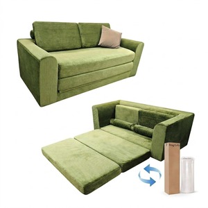 Sofá Cama Plegable de Lujo Moderno, Tapizado en Lino, Espuma de Alta Densidad, Envasado al Vacío y Comprimido, Muebles para Apartamento, Venta al Por Mayor - Product Image 1