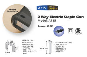 New 2 in 1 Certificated <b>Electric</b> <b>Staple</b> <b>Gun</b> - Product Image 3