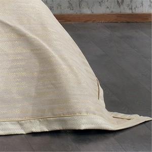Ensemble de couvre-lit en chenille 4 pièces, taille King, anti-poussière, lavable, rayé, en coton - Product Image 5