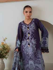 Nuevo diseño pesado bordado algodón Lino paquistaní Salwar Kameez vestido para mujeres indio paquistaní vestidos casuales de Pakistán - Product Image 4