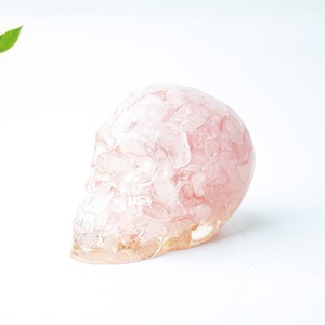 จี้รูปหัวกะโหลกคริสตัลขนาดเล็กพร้อมพลอยตาเสืออเมทิสต์และพลังงานบำบัดแกะสลักจากโกเมนขัดเงาสำหรับวันดินและวันฮาโลวีน - Product Image 2