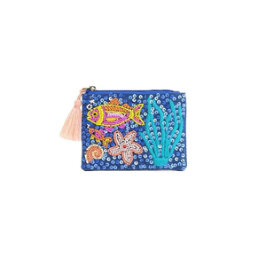 Customized seed bead embroidery <b>coin</b> <b>pouches</b> for women gift Fashion beaded <b>coin</b> <b>pouch</b> clutch made with seed beads - Product Image 4