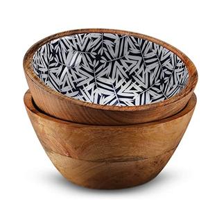 Ensaladera de madera de lujo de forma redonda, cuenco de sopa hecho a mano de calidad superior, cuenco de sopa Vintage de tamaño personalizado - Product Image 2