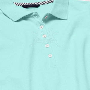 Polo elegante con cuello de botones y tela suave para todo el día, Polo informal cómodo con sensación ligera - Product Image 6