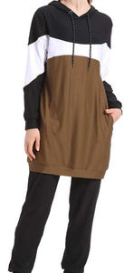 Ensemble deux pièces décontracté pour femmes Nestrue Sports, taille plus, polaire d'hiver, abaya, survêtement, couleur personnalisée, service ODM OEM - Product Image 3