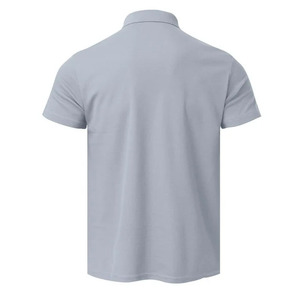 เสื้อโปโลลําลองผ้าฝ้าย 100% ป้องกันการหดปรับป้องกัน Pilling ระบายอากาศทั้งขายผ้าถักแขนสั้นไร้ริ้วรอย - Product Image 3