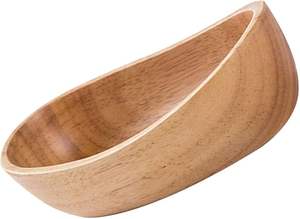 Bol en bois de manguier ovale durable d'origine éthique et fabriqué à la main pour un usage quotidien-Disponible en vrac - Product Image 2