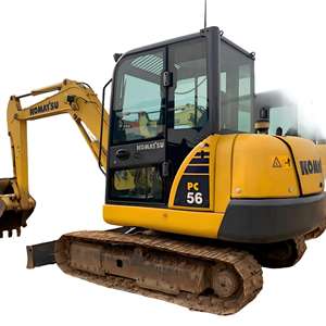 Mini-excavatrice sur chenilles hydraulique d'occasion Komatsu PC56, 6 TONNES, composants de base, origine japonaise, testée, 99% NEUF, en STOCK, à VENDRE - Product Image 1