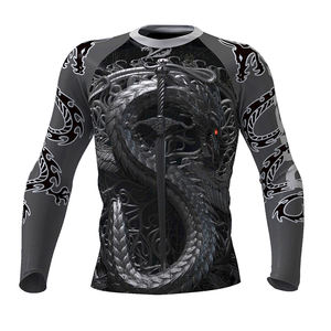 Superventas alta calidad logotipo personalizado Rash Guard Slim Fit transpirable tendencia superior nueva llegada cómodo deportes al por mayor - Product Image 4