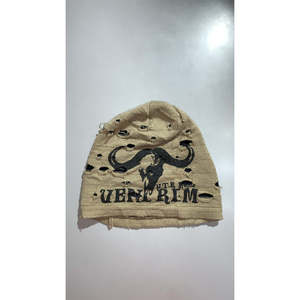 Bonnet Y2K déchiré personnalisable – Motifs à pois, fruits, nœuds, camouflage, dessins animés, carreaux – Automne/Hiver – Personnalisable et côtelé - Product Image 2
