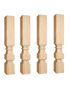 Pieds de support décoratifs de colonne d'îlot d'armoire de cuisine en bois massif pour tables, îles et armoires, poteau en bois de meubles de qualité supérieure - Product Image 1