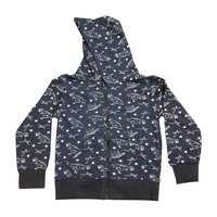 Kinder Winter Kapuzenpullover Fleece-Hoodie 100% Baumwolle Umweltfreundlich Cartoon-Bedruckt Garment-Dyed Winddicht für Babyjungen