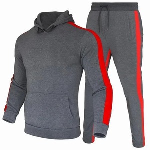 Pakaian olahraga pria, baju keringat kasual Gym berkerudung bergaris celana <span class=keywords><strong>Jogging</strong></span> kasual musim gugur musim dingin - Product Image 2