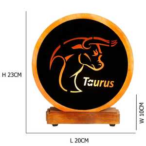 Taurus High Quality Eco-Friendly Natural Himalayan Salt Lamp Hand-Carved Zodiac Animal Home Decor OEM Product High Grade - Product Image 3