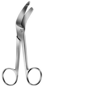 PlaBest Quality BRUNS Plaster Shears Curved 1 Blade Probe <b>Pointed</b> 235 mm Surgical Stainless Steel Medical Scissor Wholesale - Product Image 3