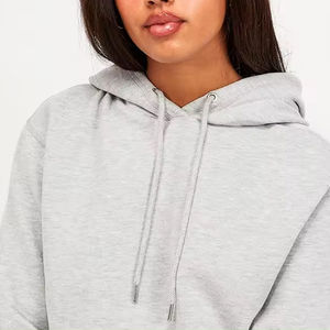 Sweat-shirt à capuche en tricot d'hiver pour femmes, pull-over court, 100% coton, style unique de haute qualité - Product Image 4