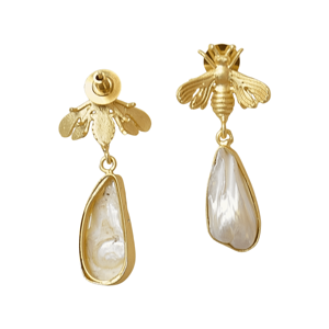 Boucles d'oreilles en laiton tendance, vente en gros, perles, pierre naturelle brute, design antique, finition en laiton, pièce tendance, qualité supérieure, B2B - Product Image 4